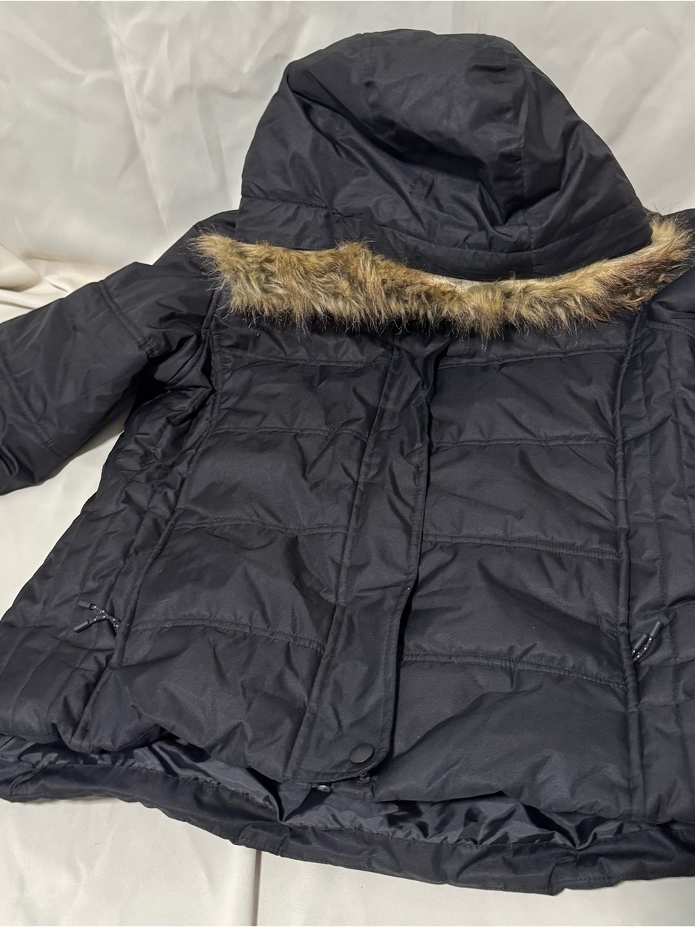 Iceburg Outerwear Women’s XL Black Puffer Jacket Faux Fur Hood Winter Coat